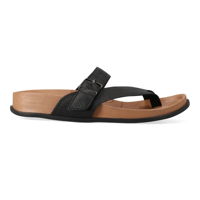 Nyamzane : Ladies Leather Sandal in Black