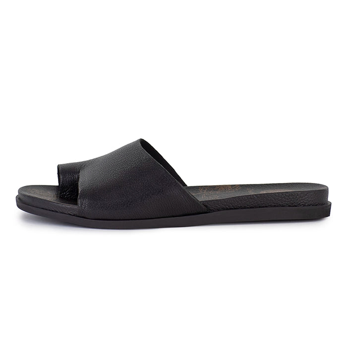 Black sandal on a white background