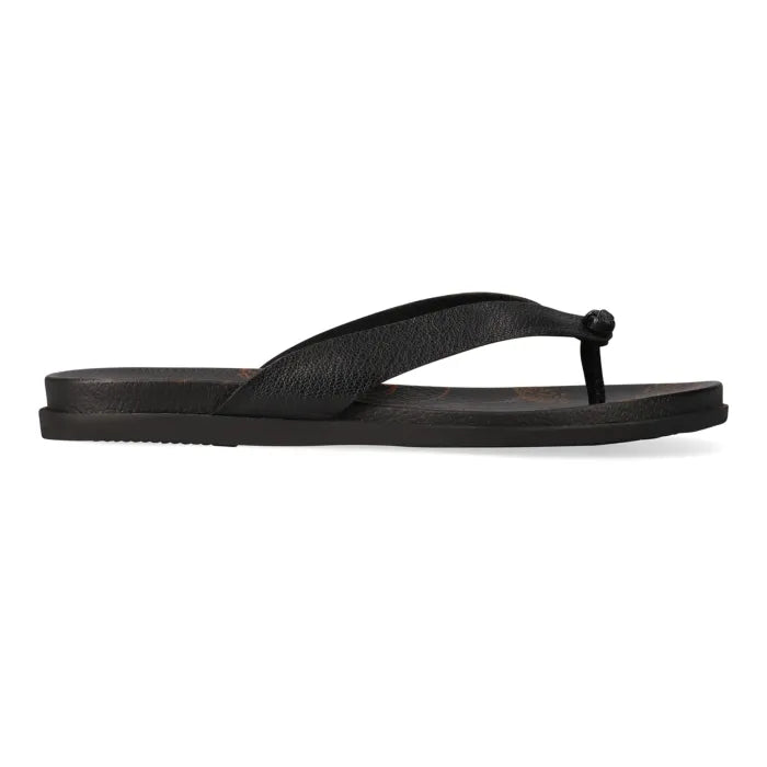 Black toe-thong sandal.