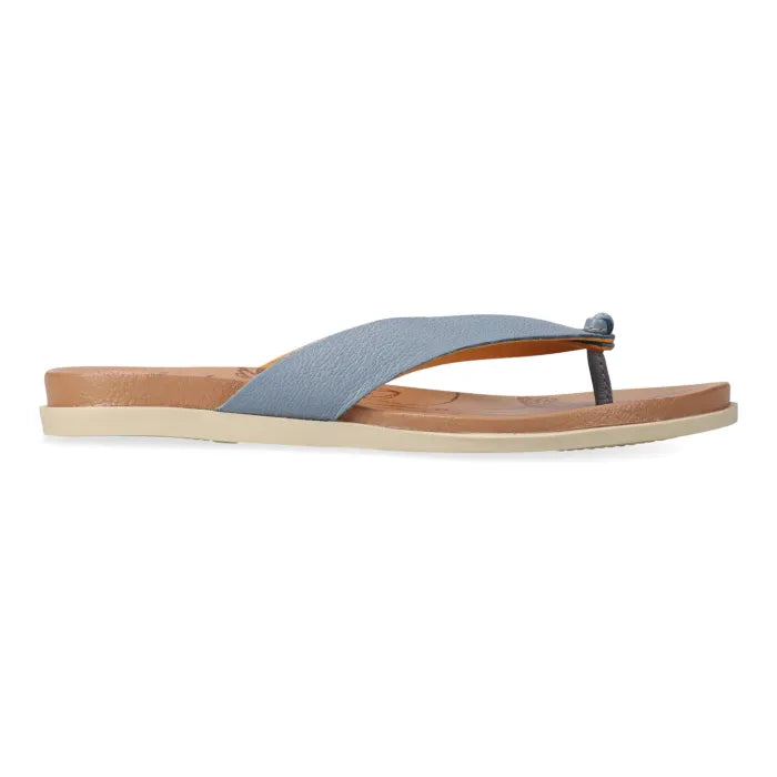 Light Blue toe-thong sandal.