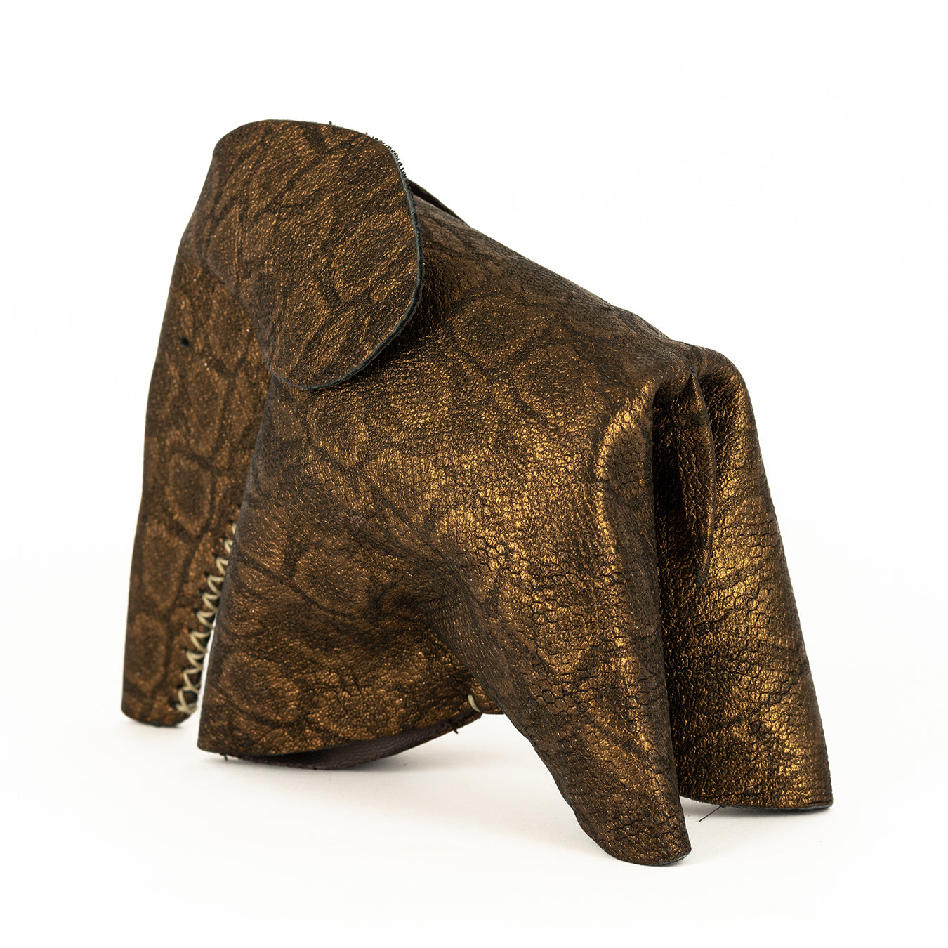 Marula : Large Elephant Family Accessory in Metallic Leather