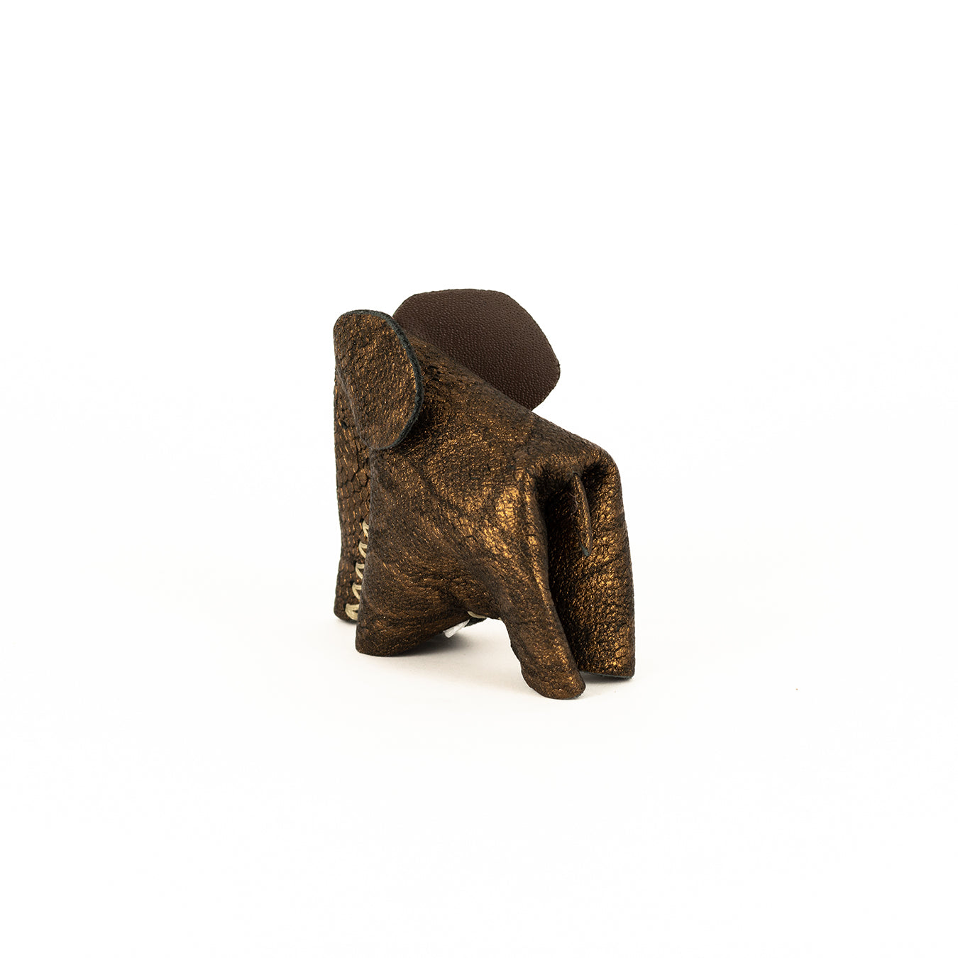 Parva : Small Elephant Family Accessory in Metallic Leather