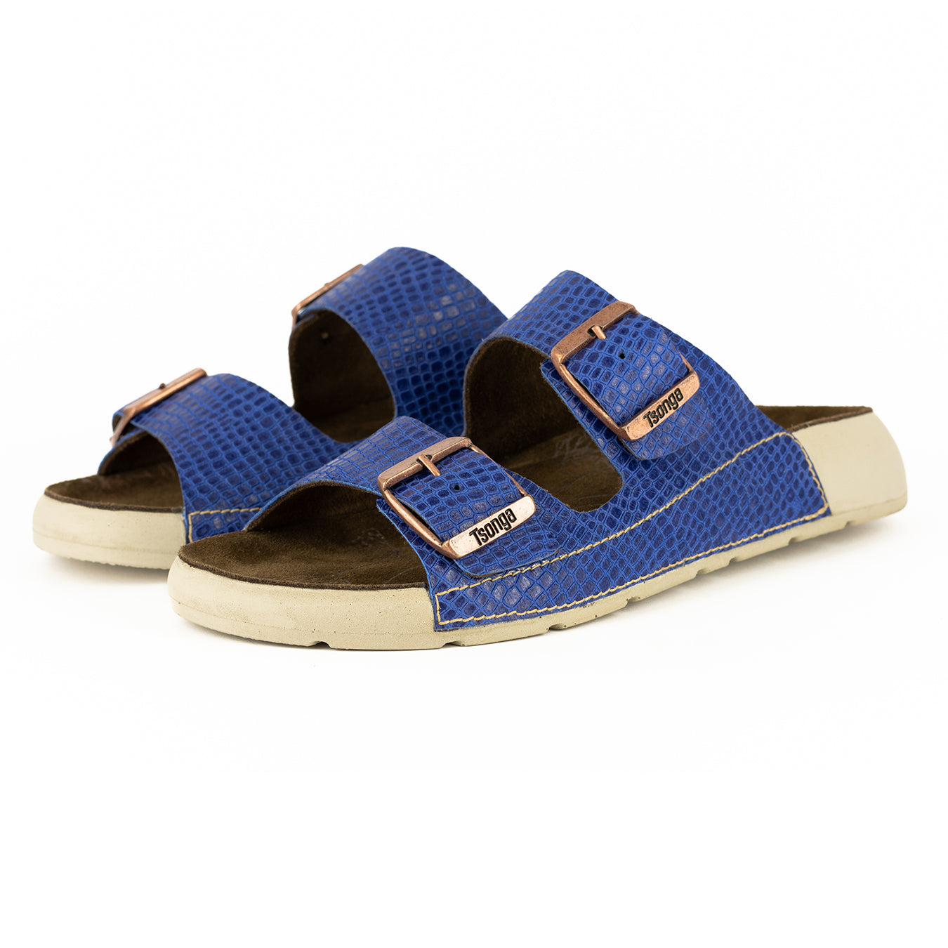 Masego : Ladies Leather Sandal in Turbine Coco