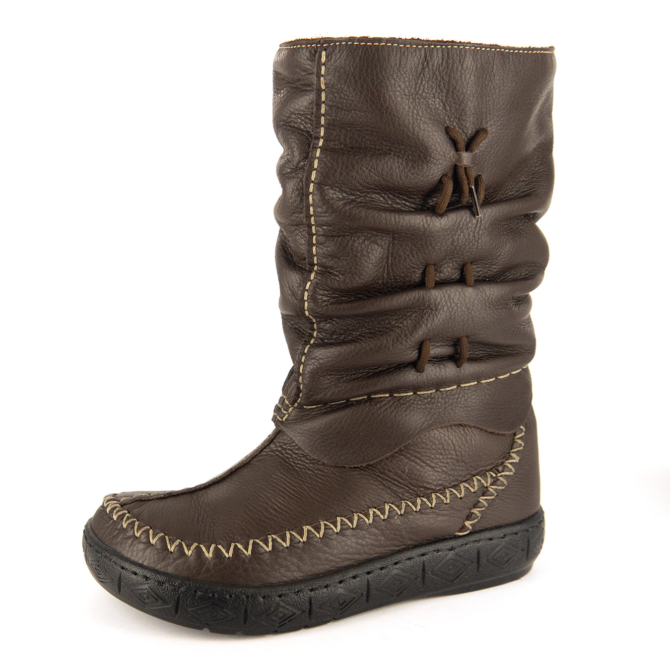 Mbhazo : Ladies 100% Wool-Lined Mid-Calf Boot in Choc Natan
