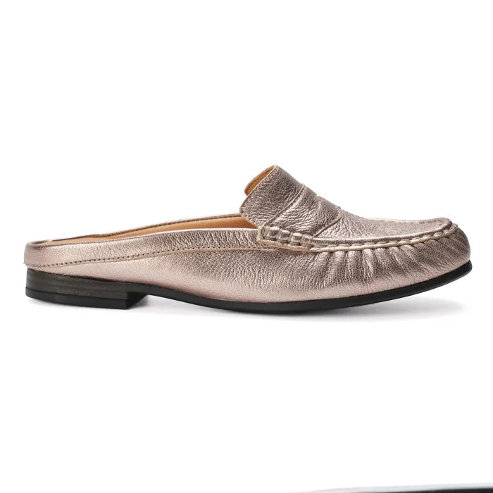 Metallic loafer on a white background