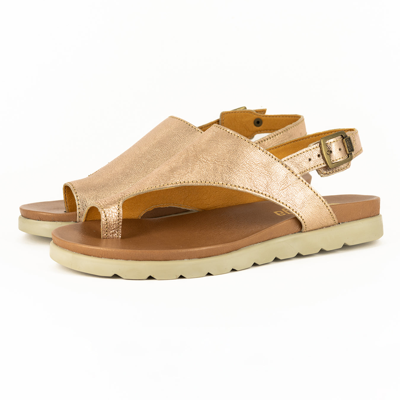 Madalitso : Ladies Leather Sandal in Gold