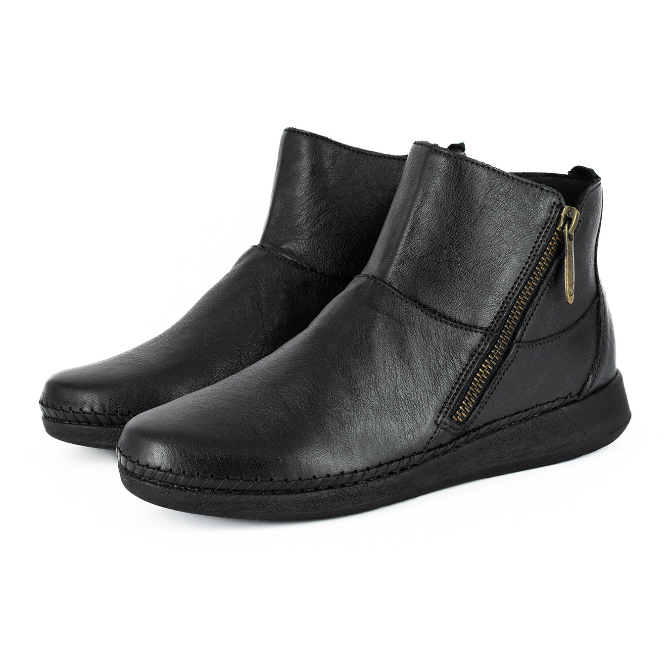 Online Exclusive Outlet Zinder : Ladies Leather Ankle Boot in Black