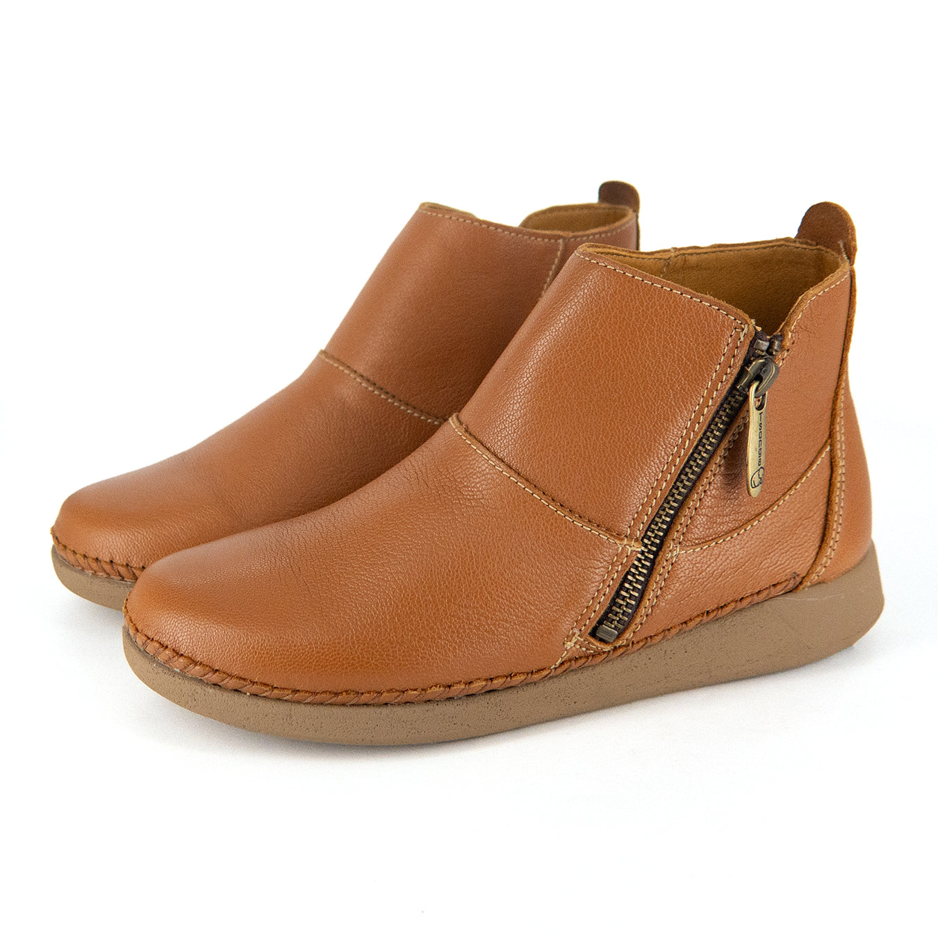 Online Exclusive Outlet Zinder : Ladies Leather Ankle Boot in Oak