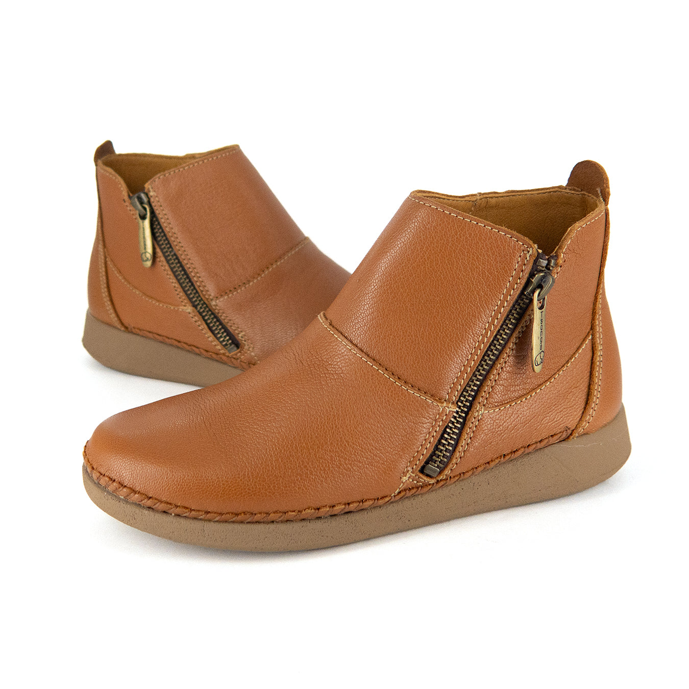 Online Exclusive Outlet Zinder : Ladies Leather Ankle Boot in Oak