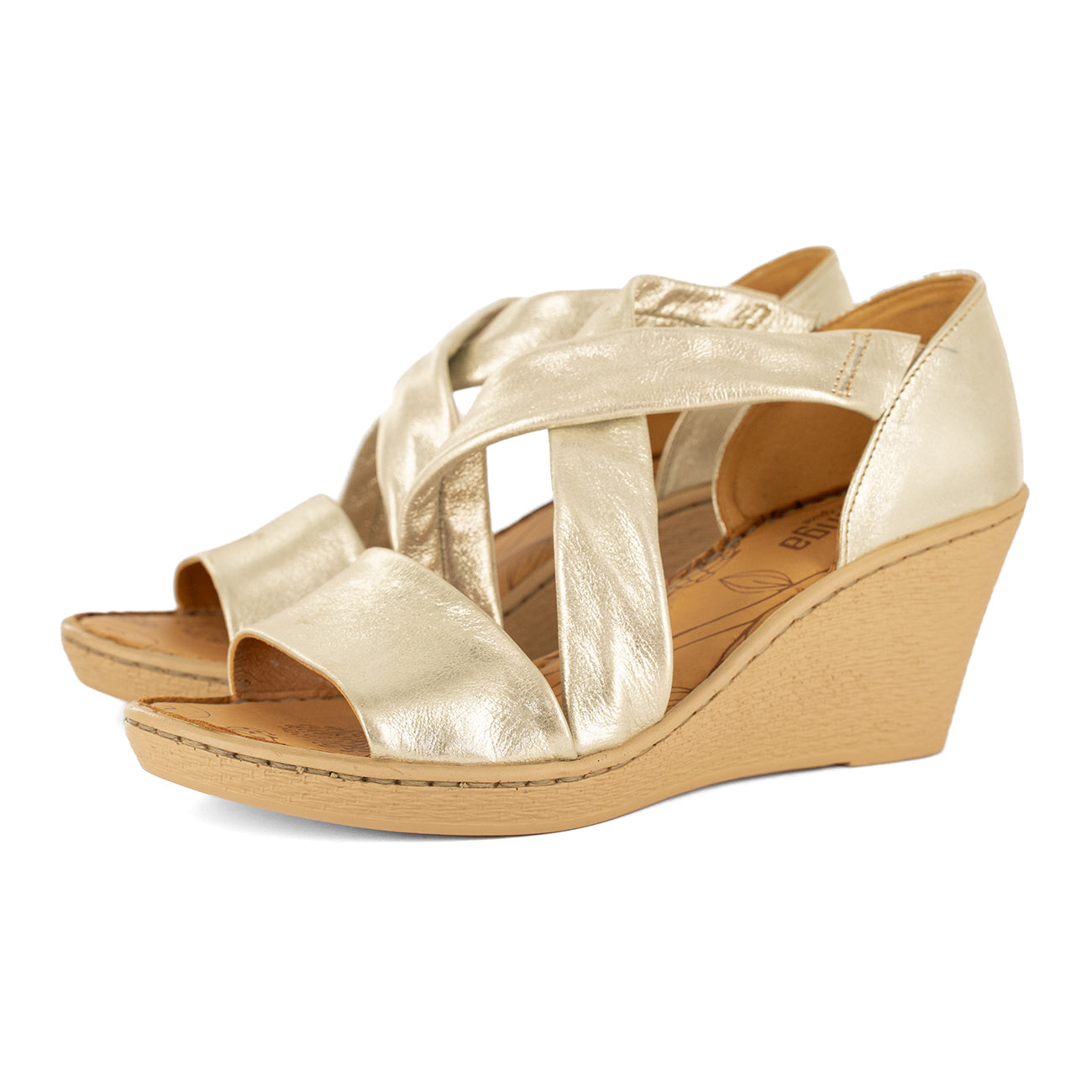 Online Exclusive Outlet Lekuza : Ladies High-Heeled Leather Sandal in Bark