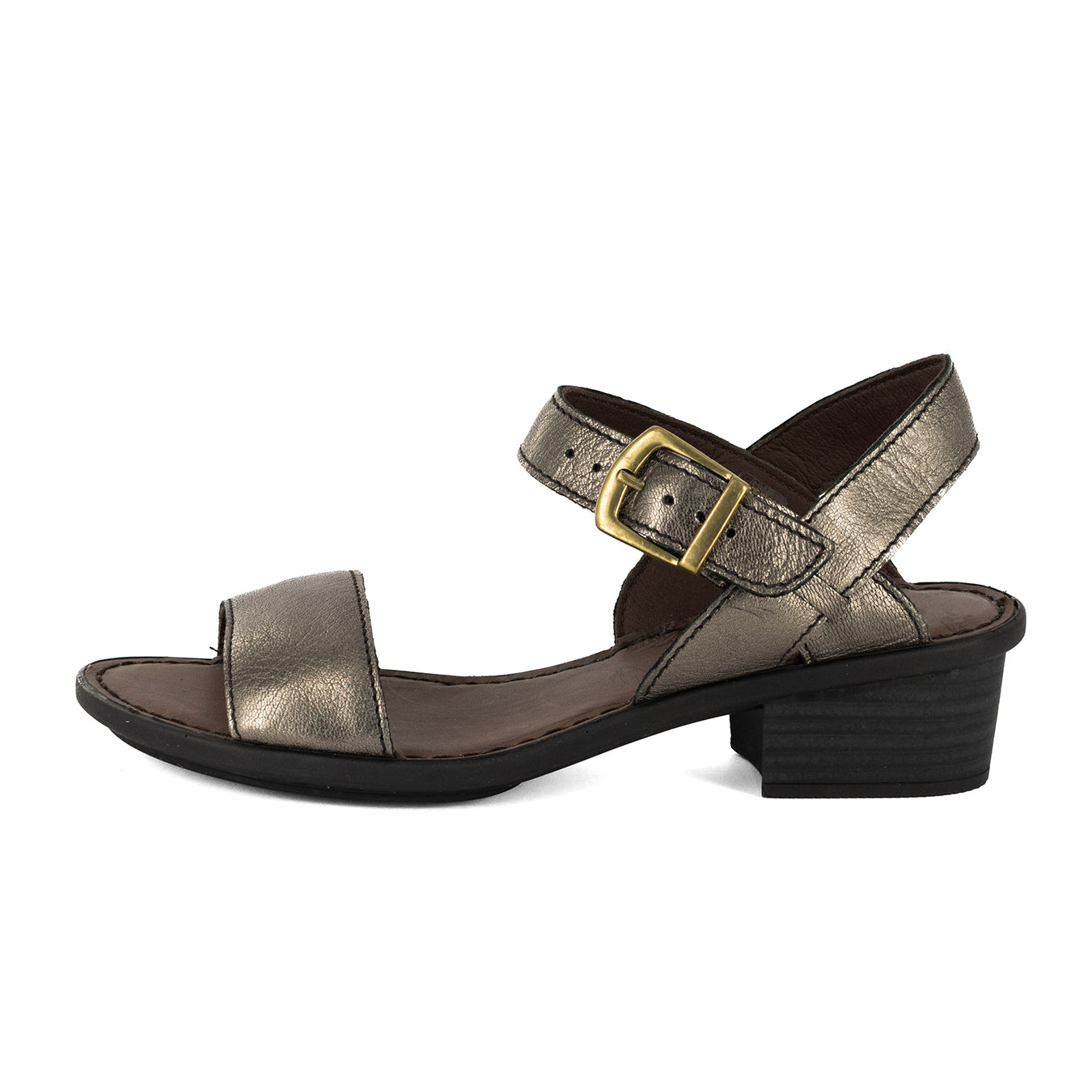 Kangcono : Ladies Leather Sandal in Anthracite