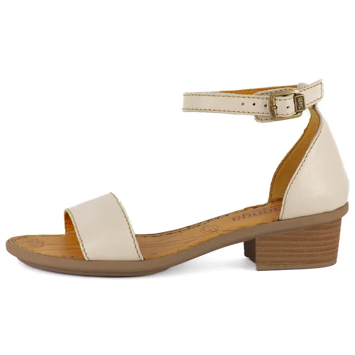 Beige sandal with a beige sole on a white background