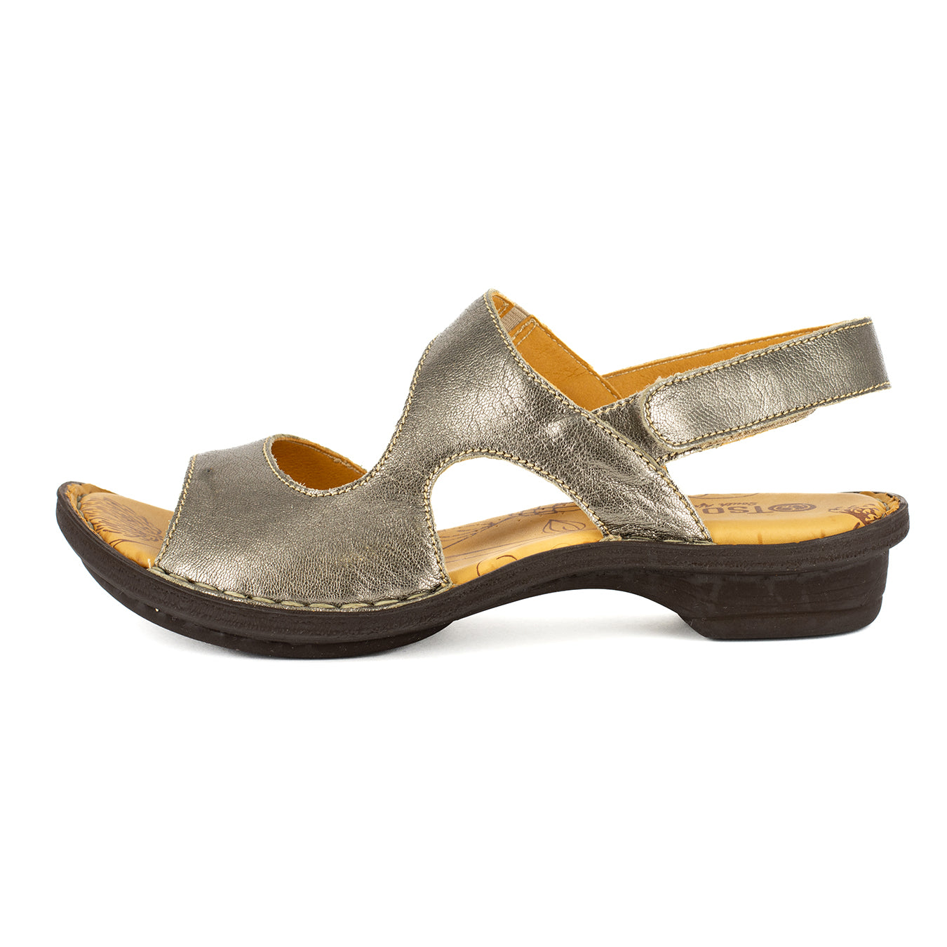 Gadla : Ladies Leather Sandal in Anthracite