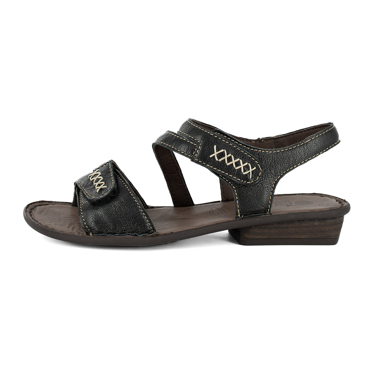 Omaruru : Ladies Leather Sandal in Black