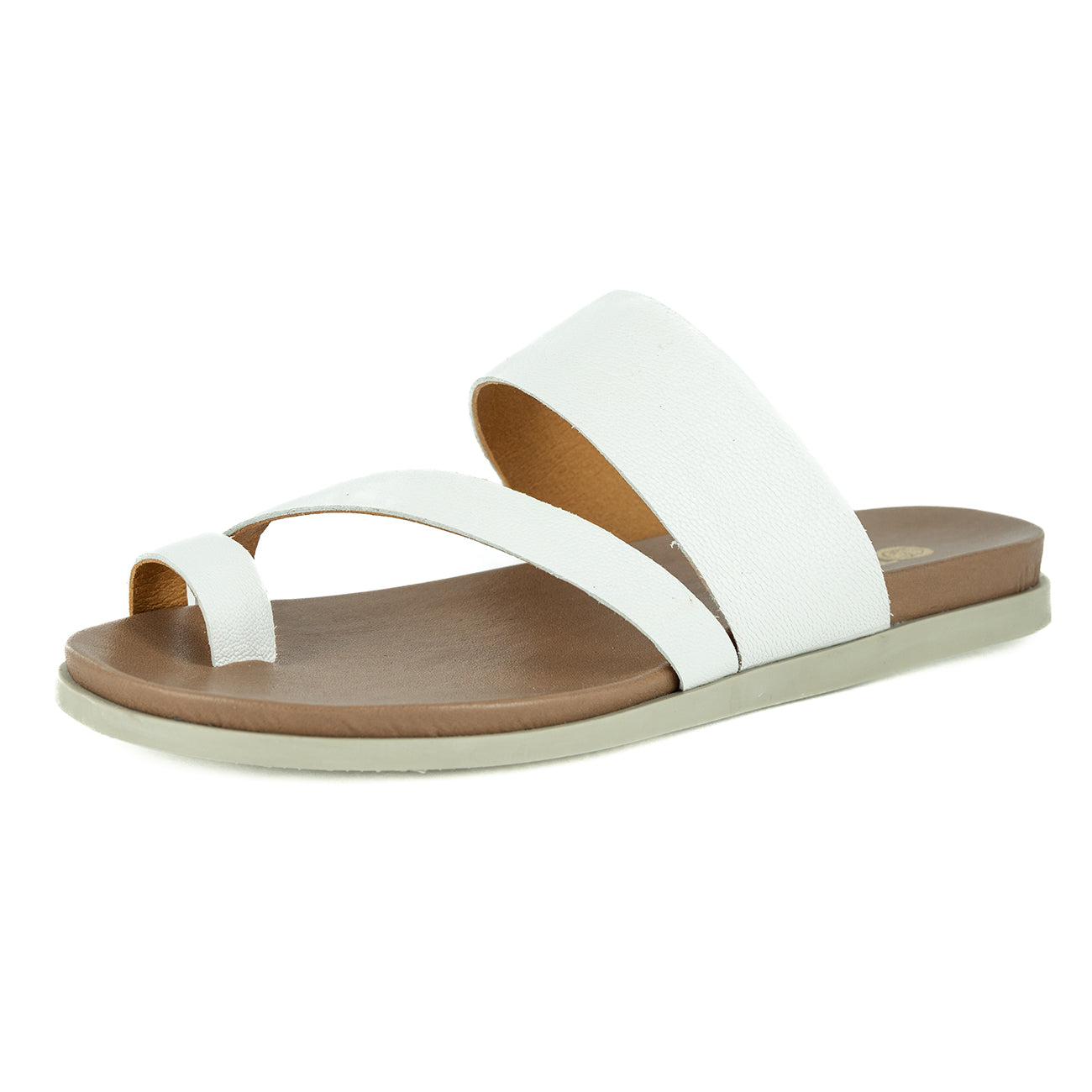 Ningizimu : Ladies Leather Sandal in White