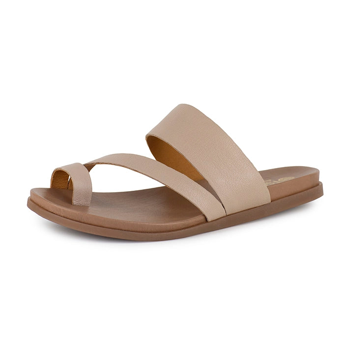Beige sandal on a white background