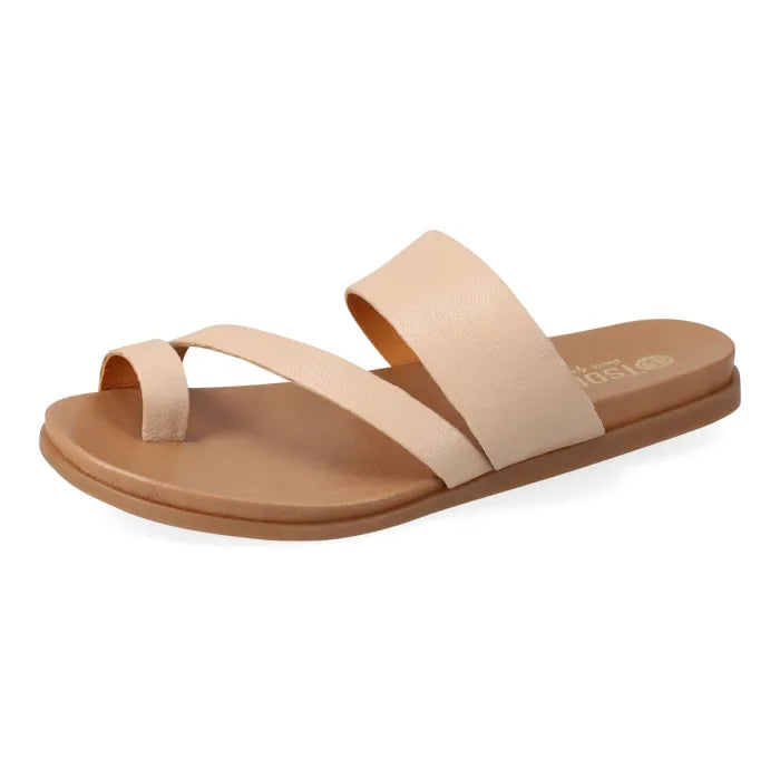Beige sandal with a white background