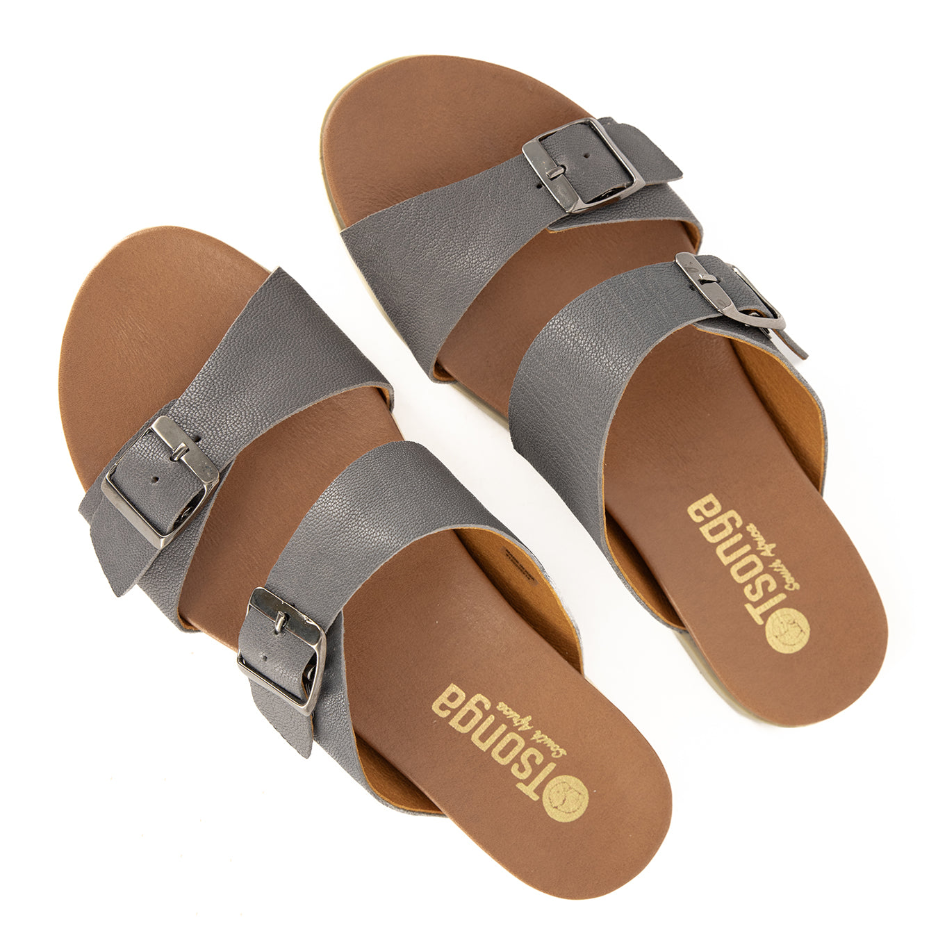 Uhuru : Ladies Leather Sandal in Ematite