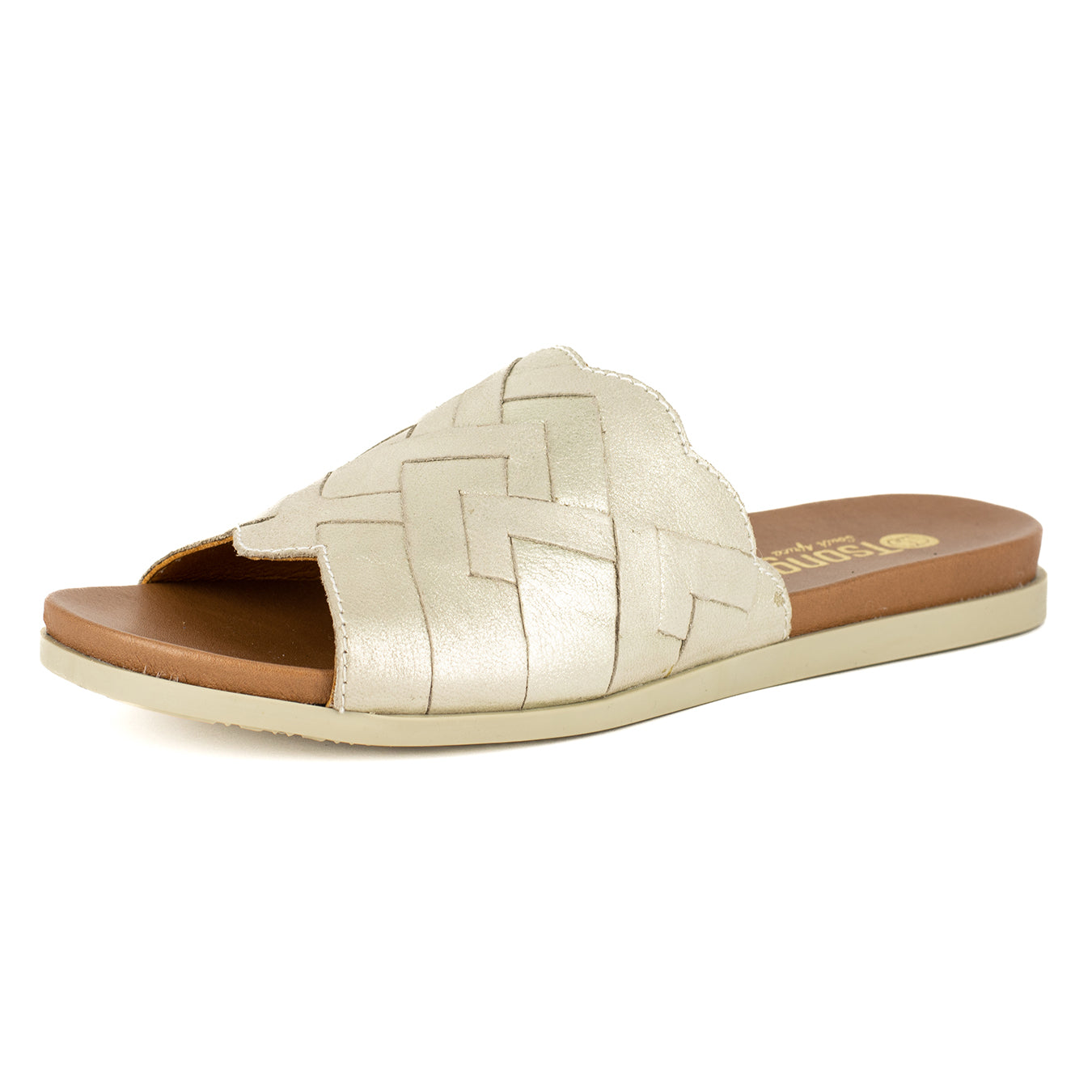 Ngendo : Ladies Leather Sandal in Bark