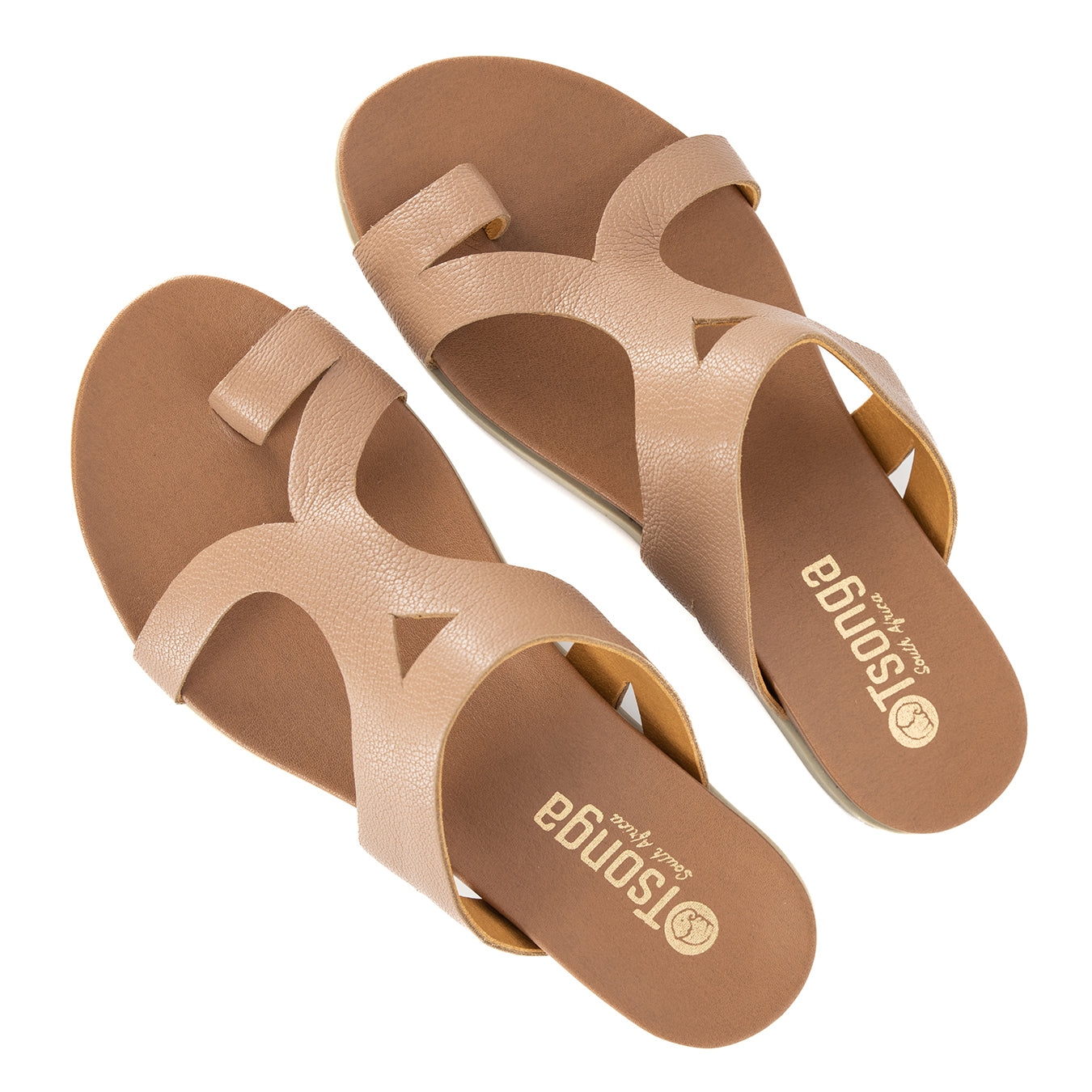 Zawadi : Ladies Leather Sandal in Timber