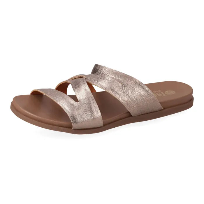 Metallic sandal on a white background