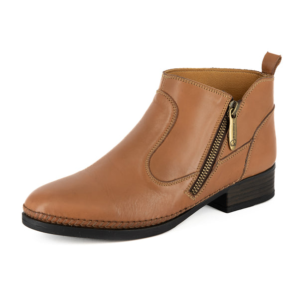 Norakei : Ladies Leather Ankle Boot in Hazel Relaxa