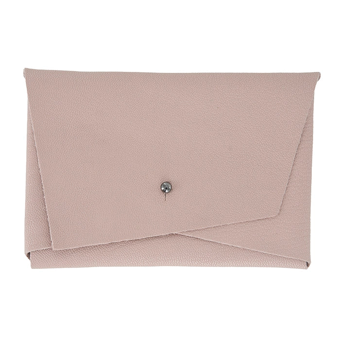 Pink clutch bag on a white background