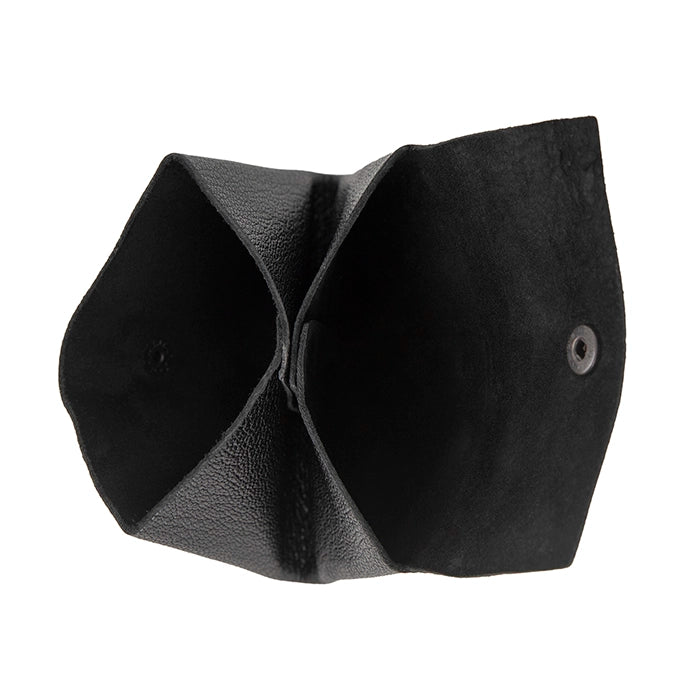 Black leather product on a white background