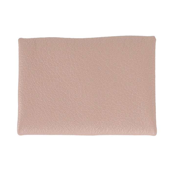 Pink leather pouch on a white background