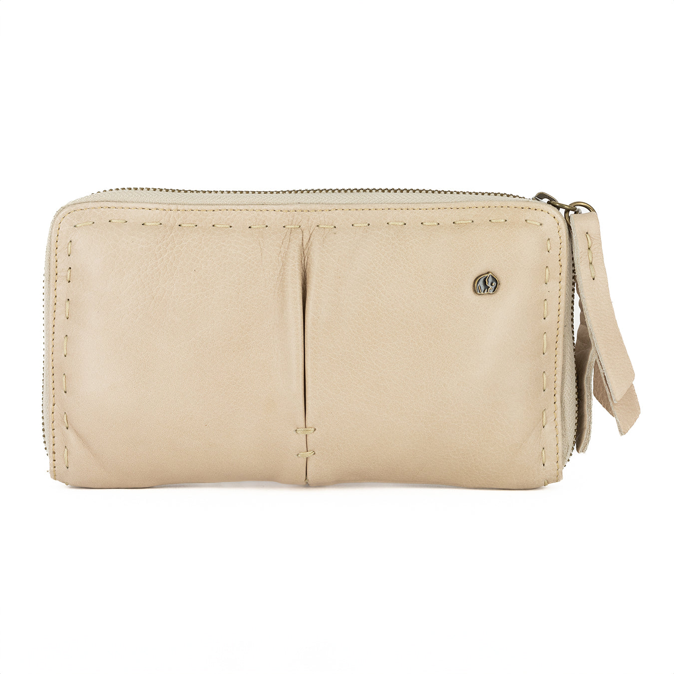Olwethu : Ladies Leather Clutch Purse in Gravel Vintage