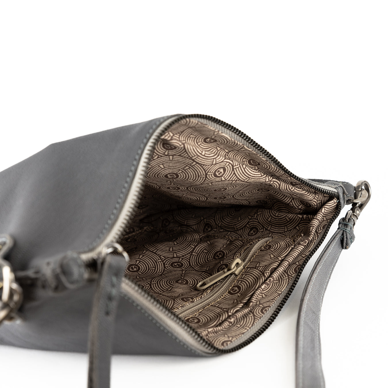 Rantu : Ladies Leather Crossbody Handbag in Ematite