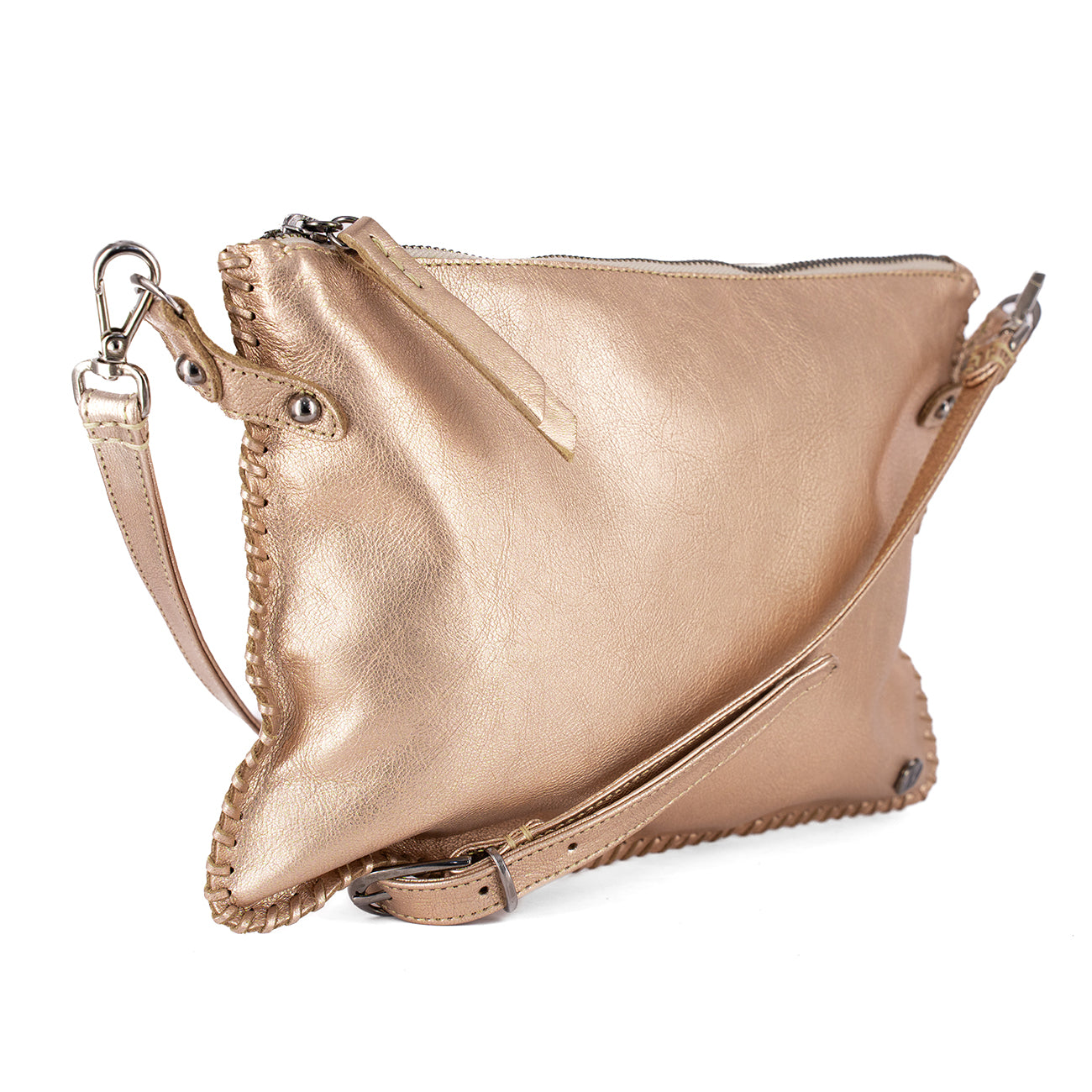 Rantu : Ladies Leather Crossbody Handbag in Rose Gold