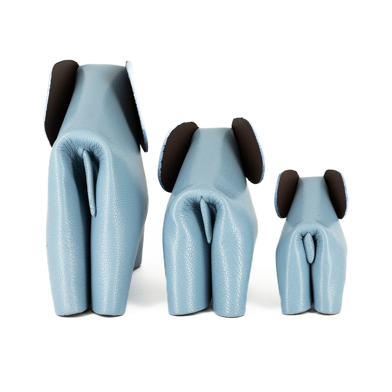 Marula : Large Elephant Family Accessory in Blue Leather