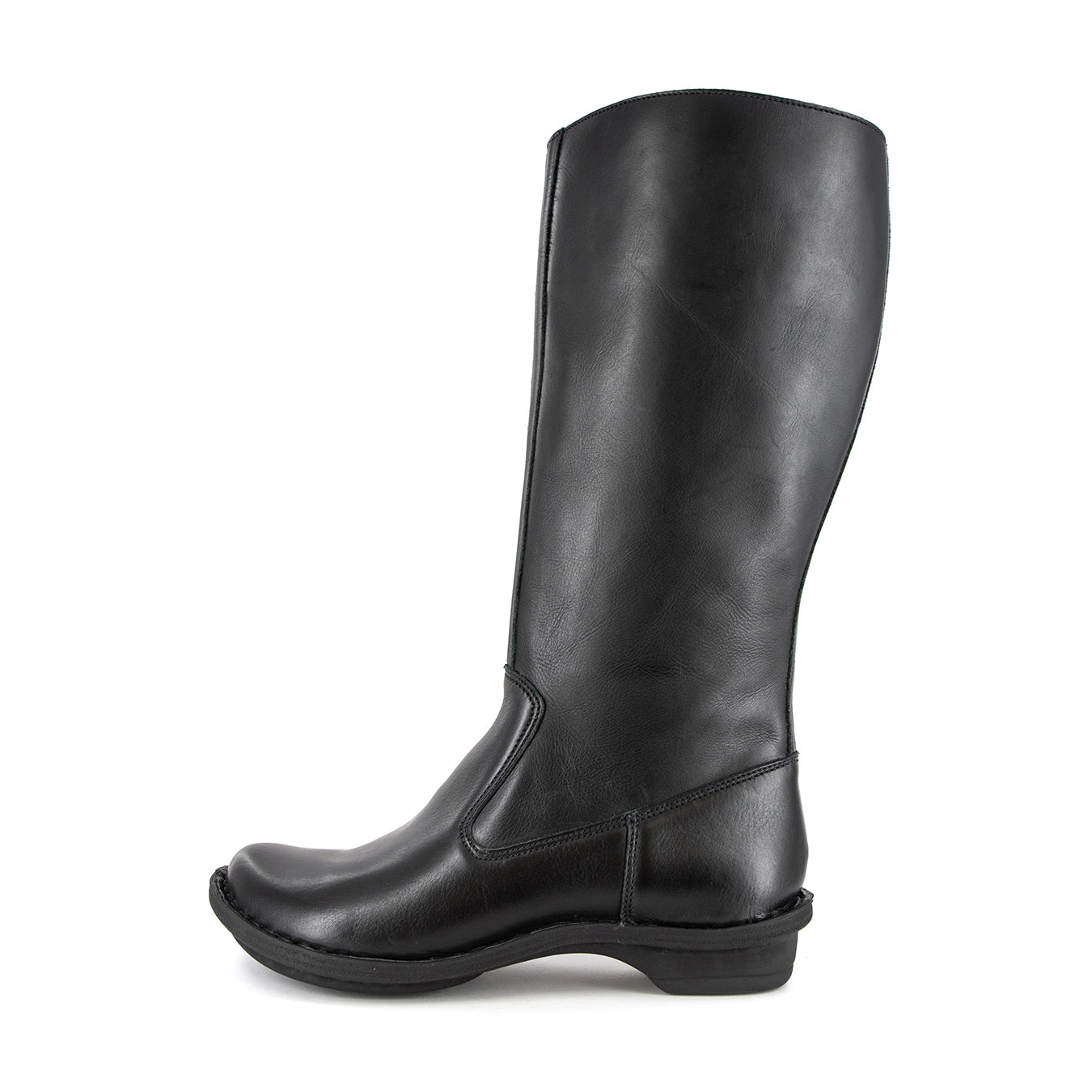 Vutha : Ladies Leather Mid-Calf Boot in Black