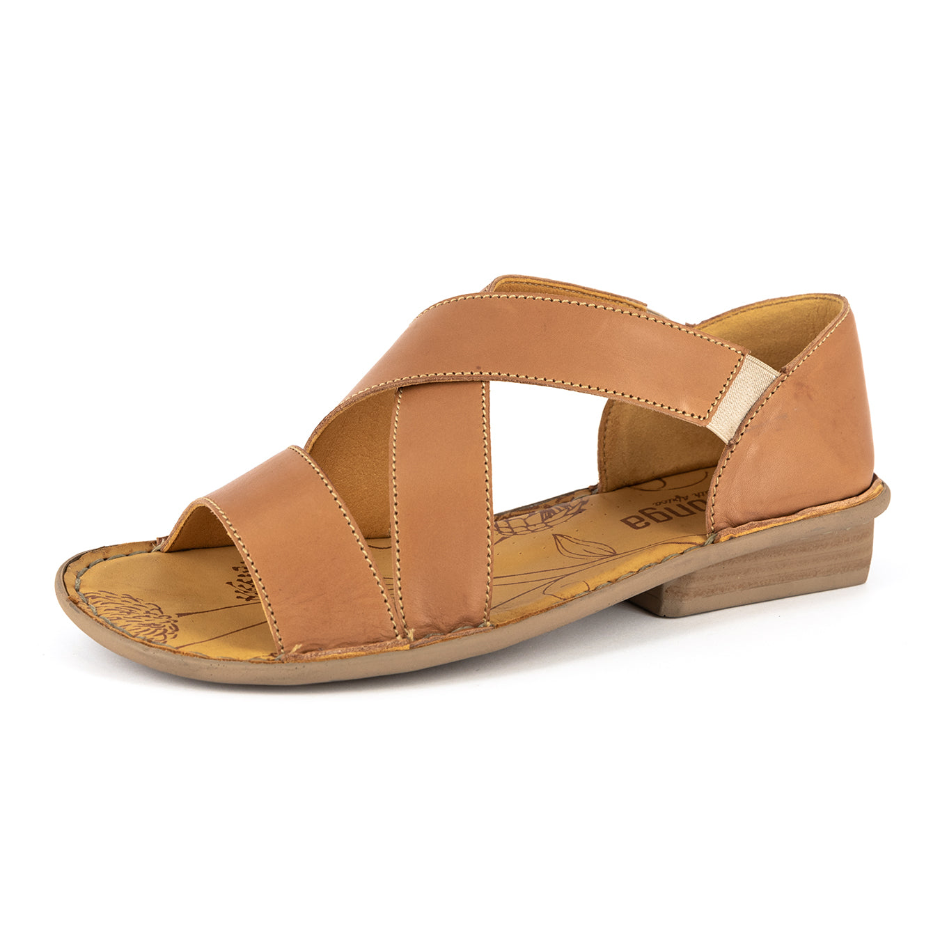 Intuva : Ladies Leather Sandal in Hazel