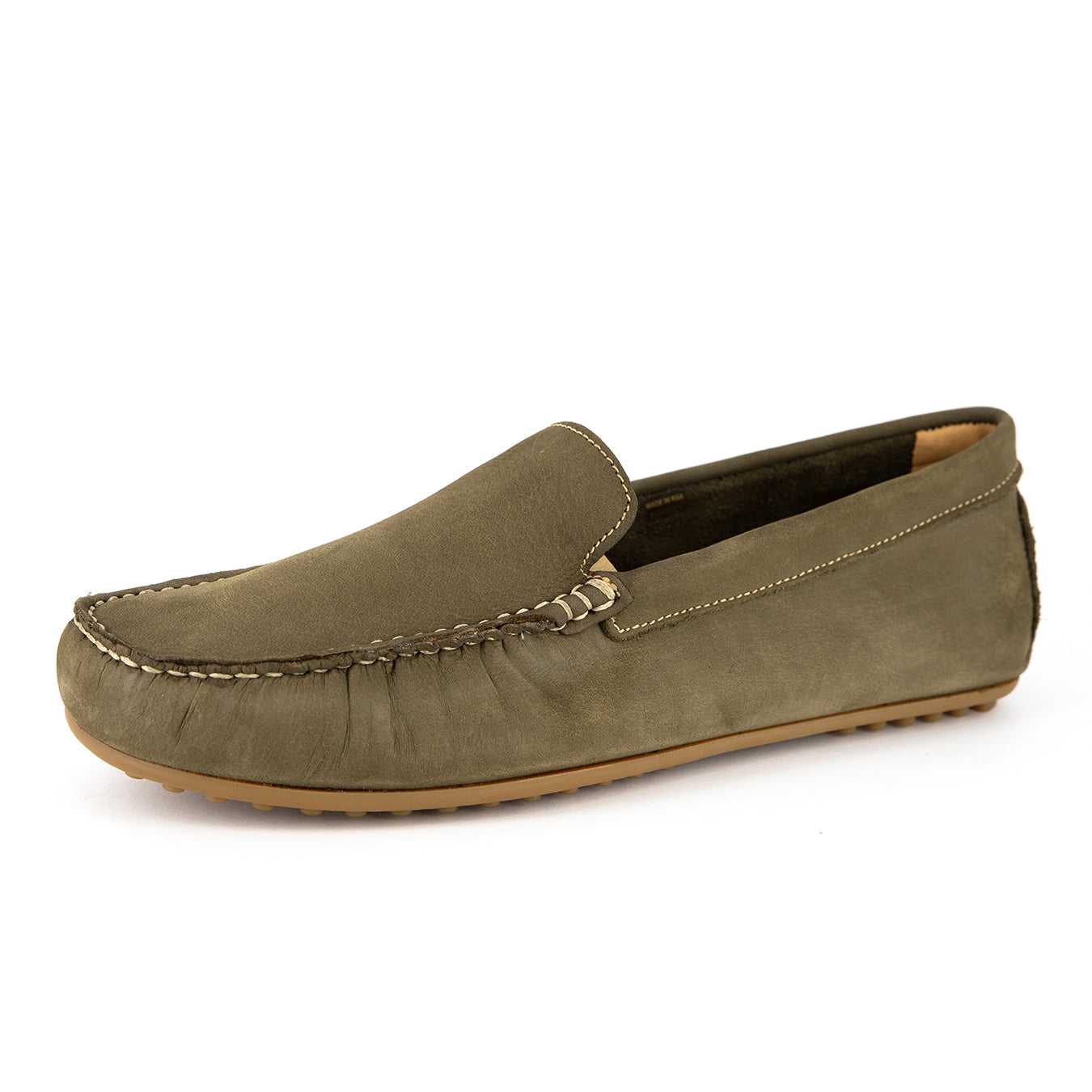 Isijeziso : Men's Leather Mule in Olive Buff burn