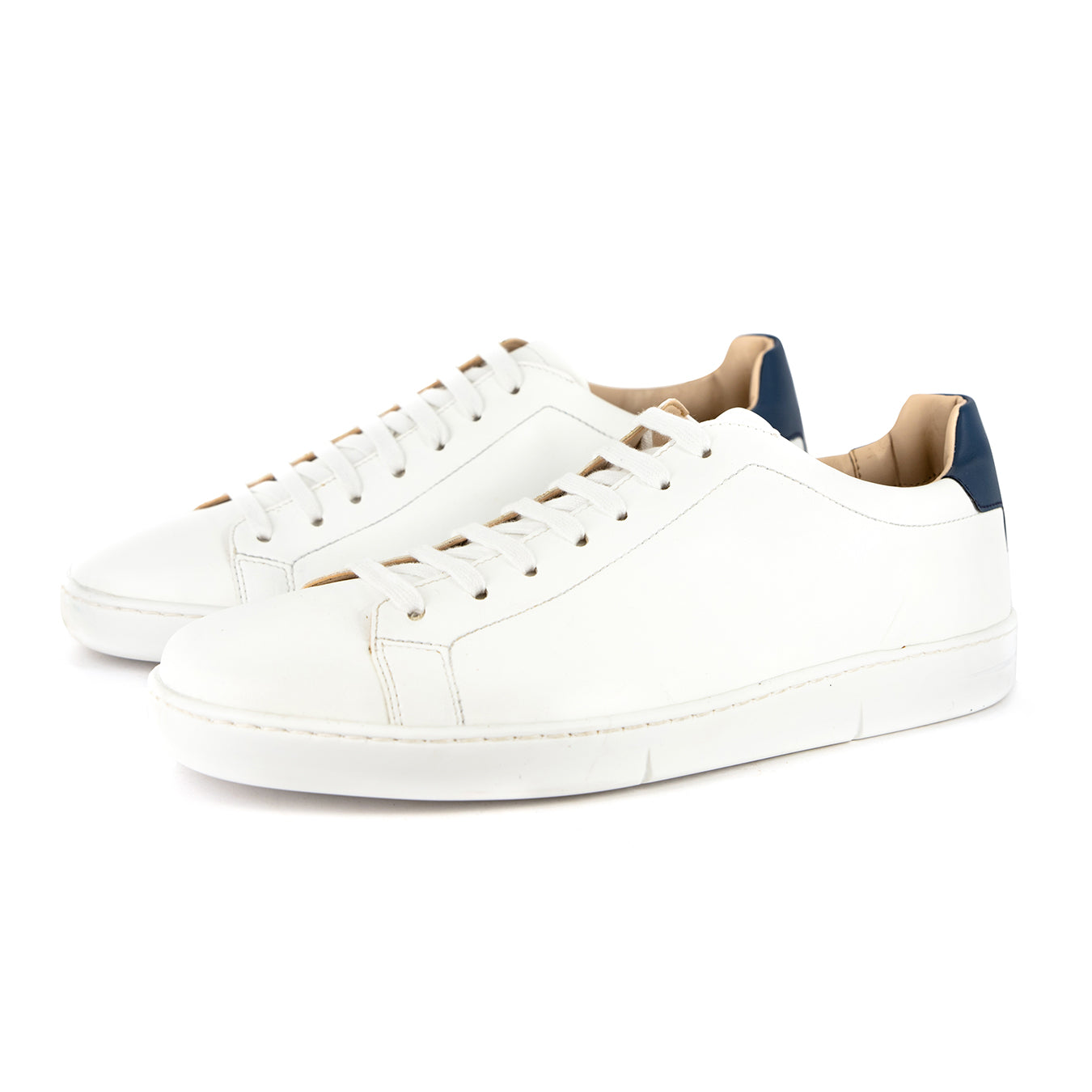 Inkungu : Men's Leather Sneaker in White Bio Veg