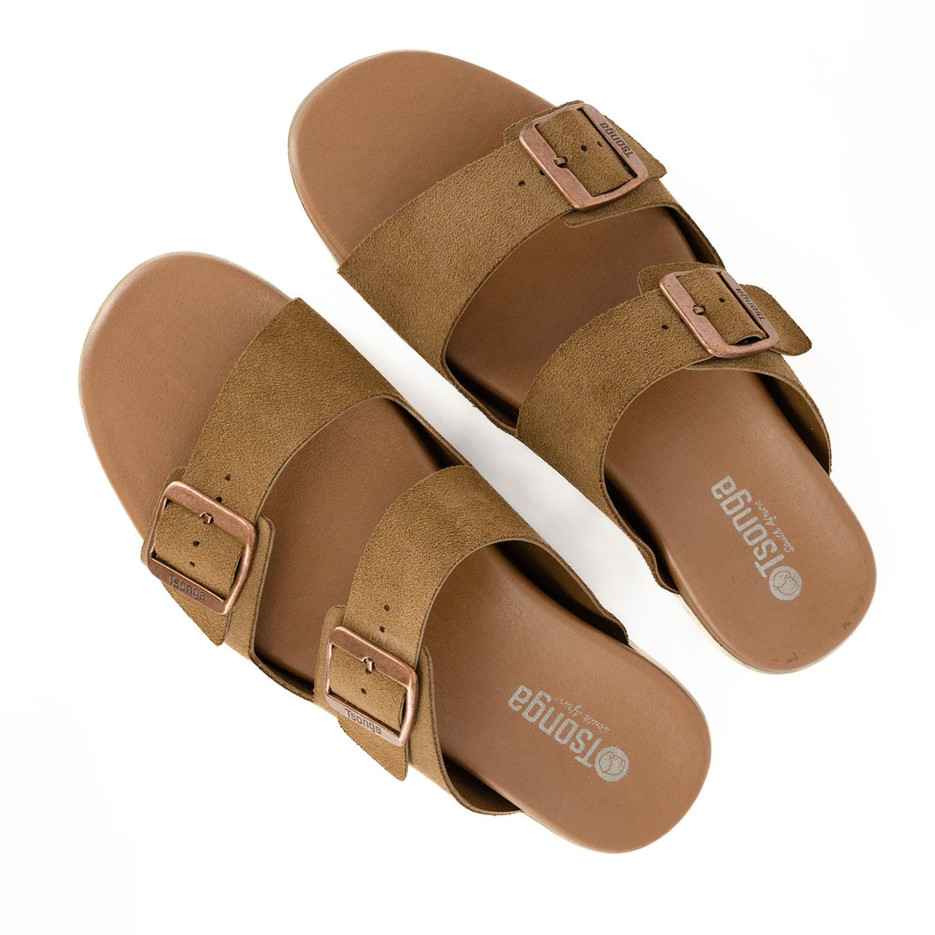 Busara : Mens Leather Sandal in Donkey Madrid