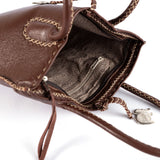 Azetha : Ladies Leather Shopper Handbag in Cafe Cayak