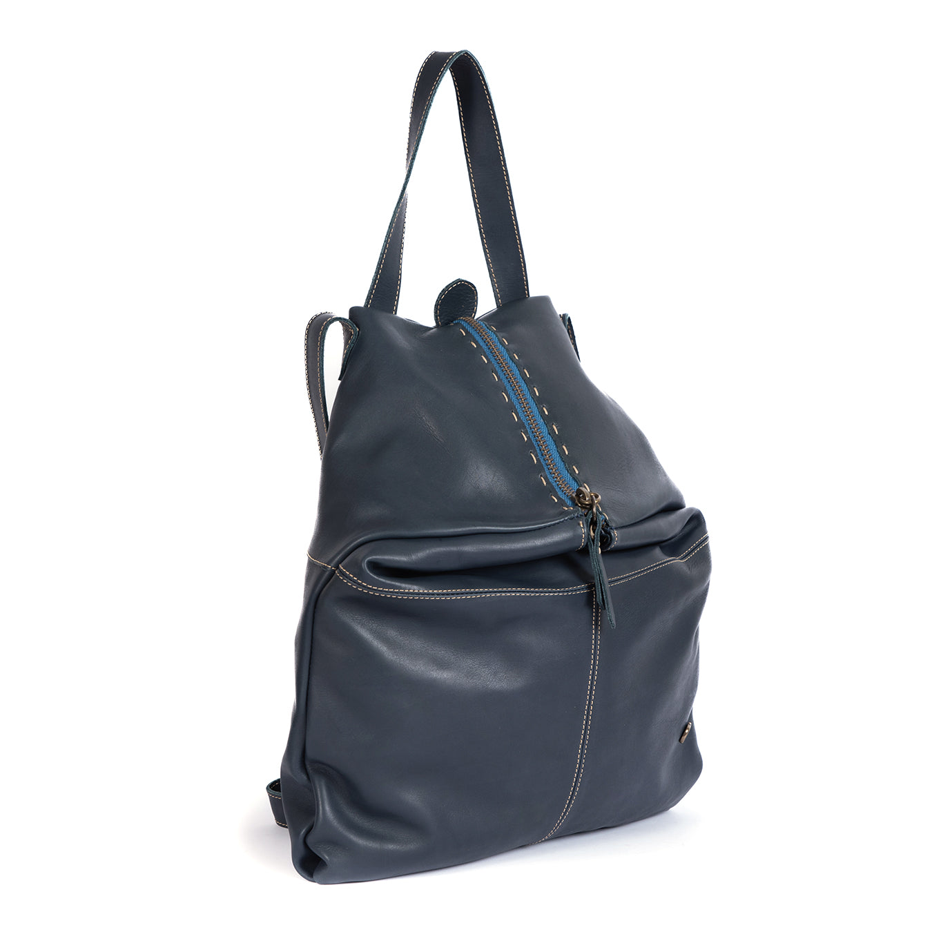 Ncumisa : Leather Backpack in Navy