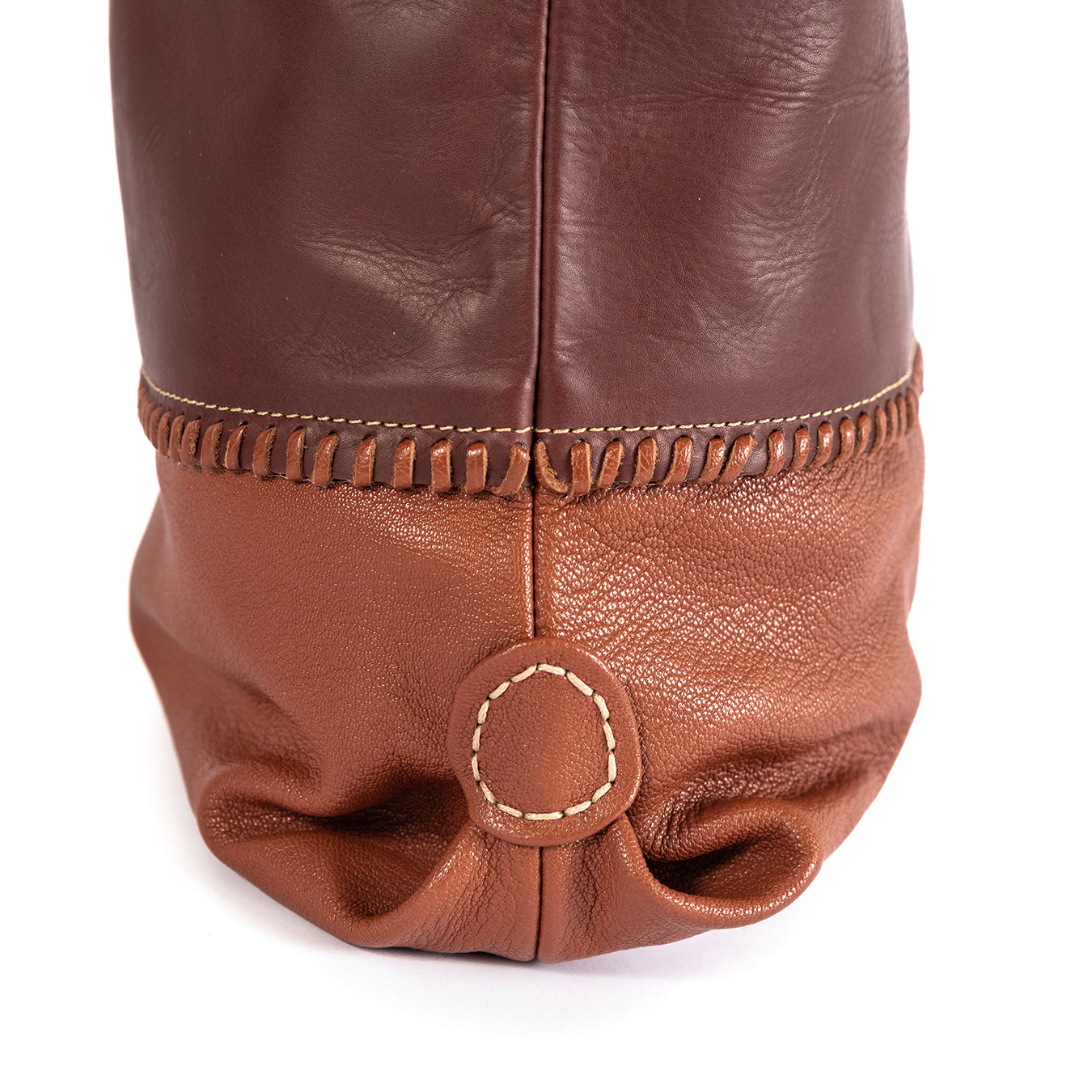 Omari : Ladies Leather Shopper Handbag in Raisin Relaxa & Suede Cayak