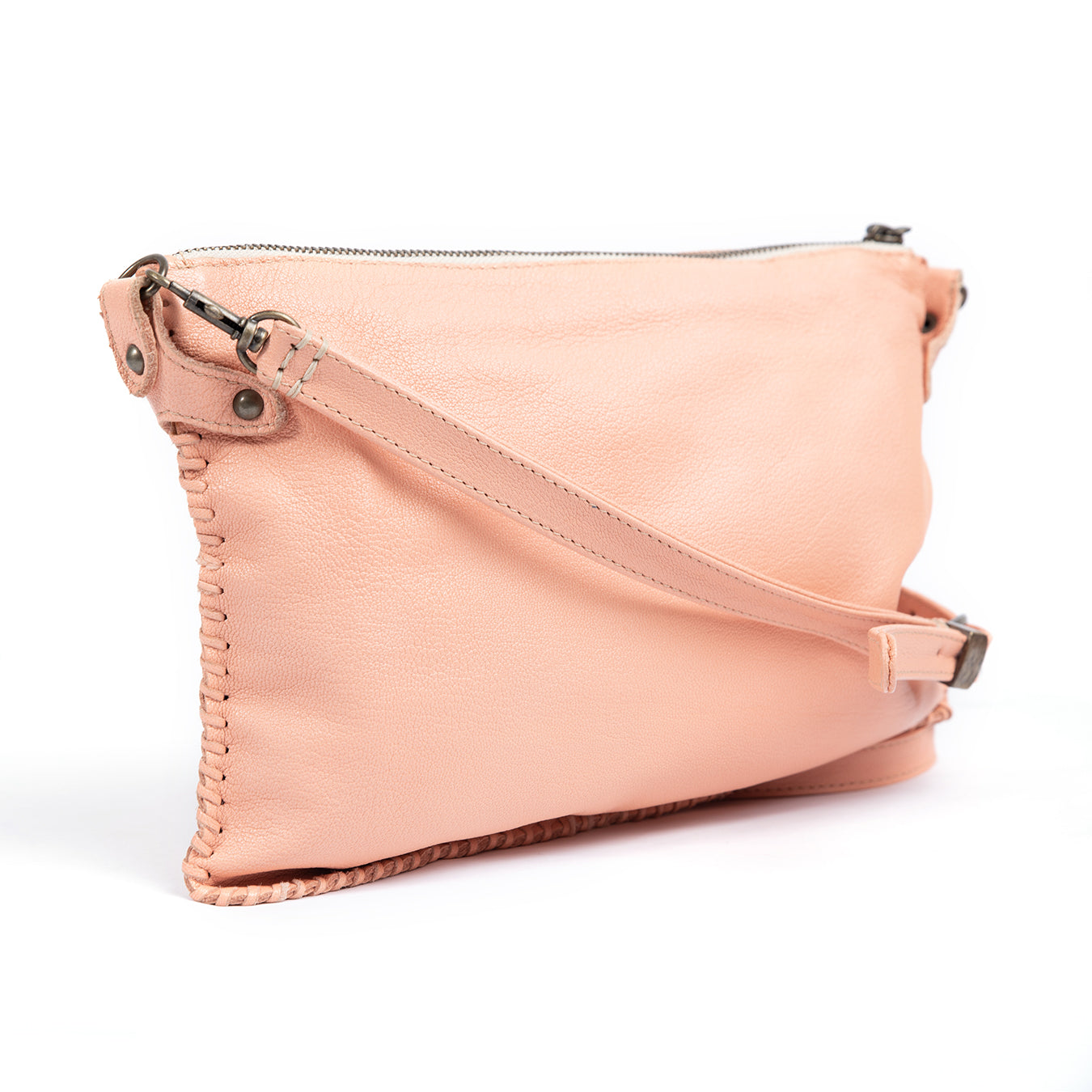 Rantu : Ladies Leather Crossbody Handbag in Papaya
