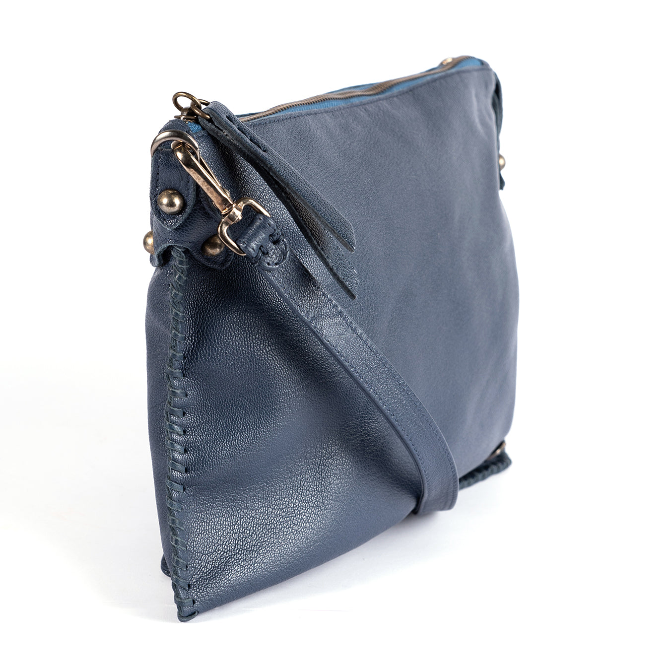 Rantu : Ladies Leather Crossbody Handbag in Denim