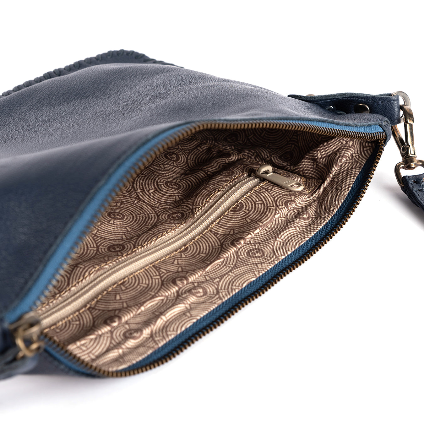 Rantu : Ladies Leather Crossbody Handbag in Denim