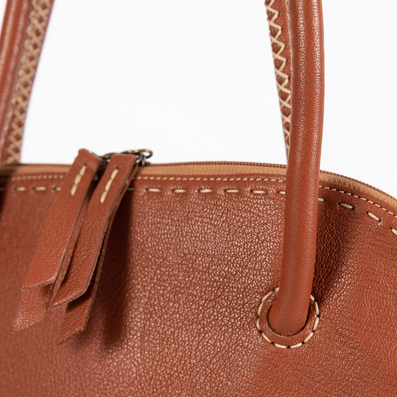 Thina : Ladies Leather Shopper Handbag in Suede Cayak