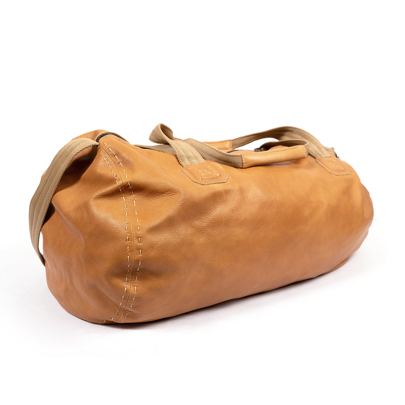 Weekender : Leather Travel Bag in Tan