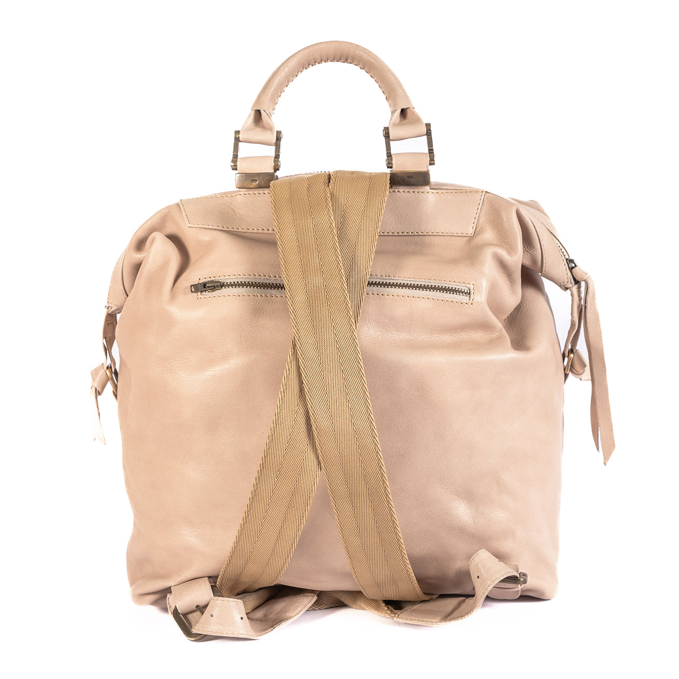 Zinande : Leather Backpack in Gravel