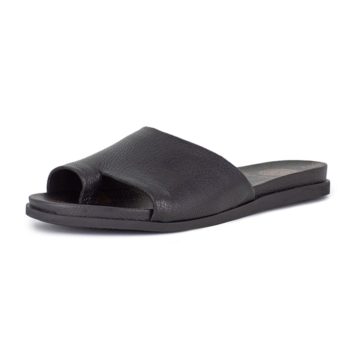 Black sandal on a white background