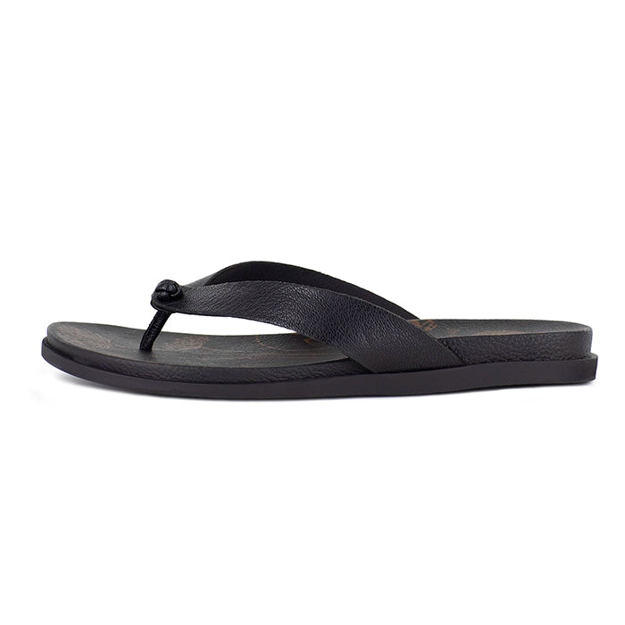 Black sandal on a white background