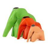 Parva : Small Elephant Family Accessory in Green Leather